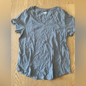 Old Navy Charcoal V-Neck Short Sleeve Tee
